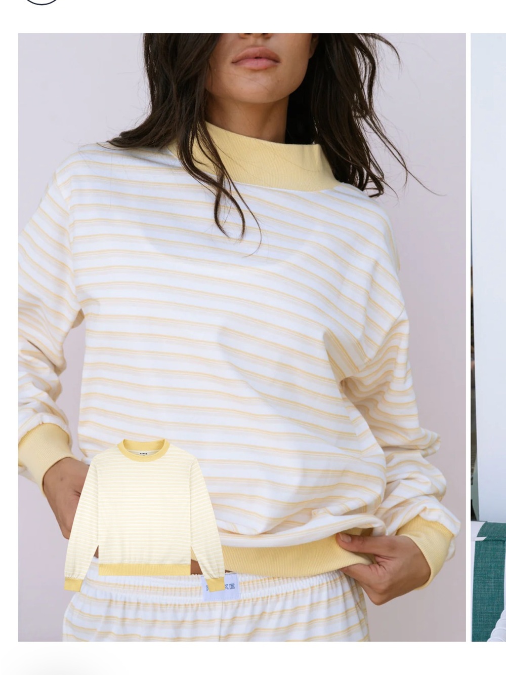 Parke Summerland Striped Mockneck L/XL